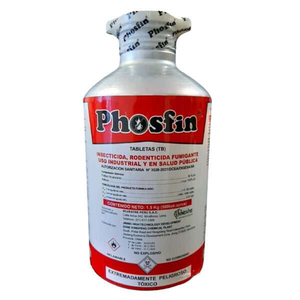 PHOSFIN – INSECTICIDA FUMIGANTE – FRASCO X 500 TABLETAS