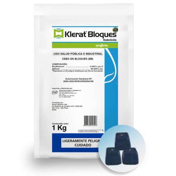 KLERAT BLOQUE RODENTICIDA - BOLSA POR 1 KILO